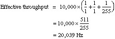 Data Acquisition Effective Throughput to Disk equation