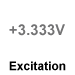 This amplifier module excitation is 3.333 volts.