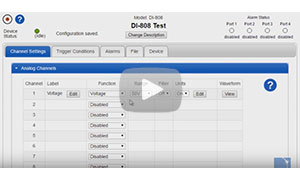 Introduction to DI-808 Web-based Data Logger Interface